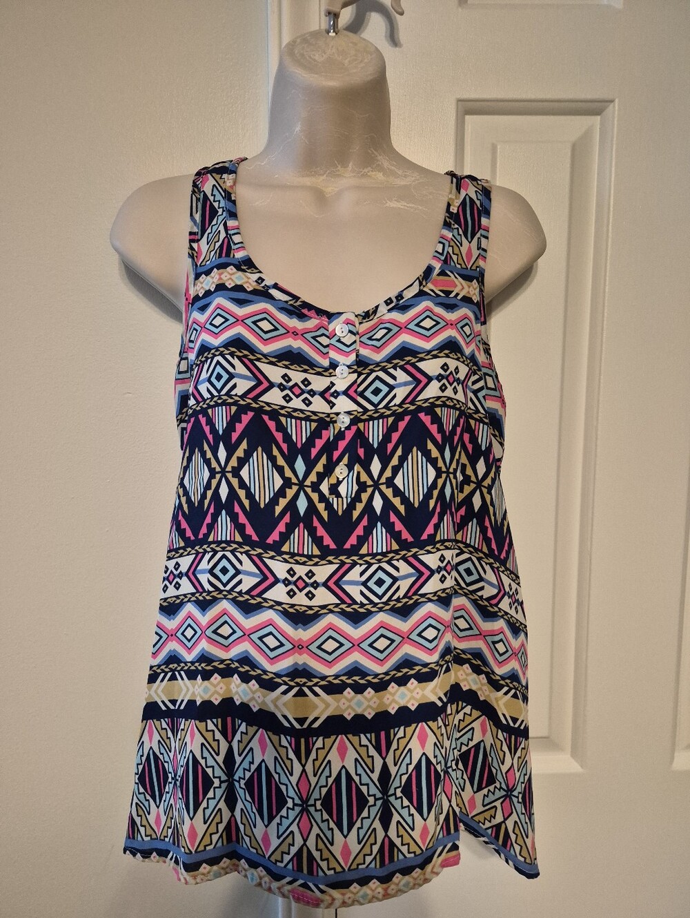 Pink Rose racerback polyester tank